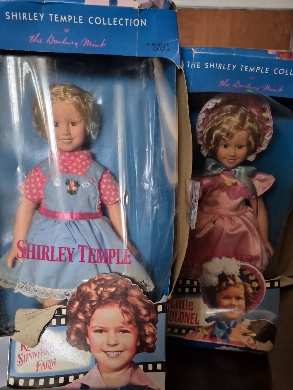 Shirley Temple Blue & Pink Doll Outfit Collector Display